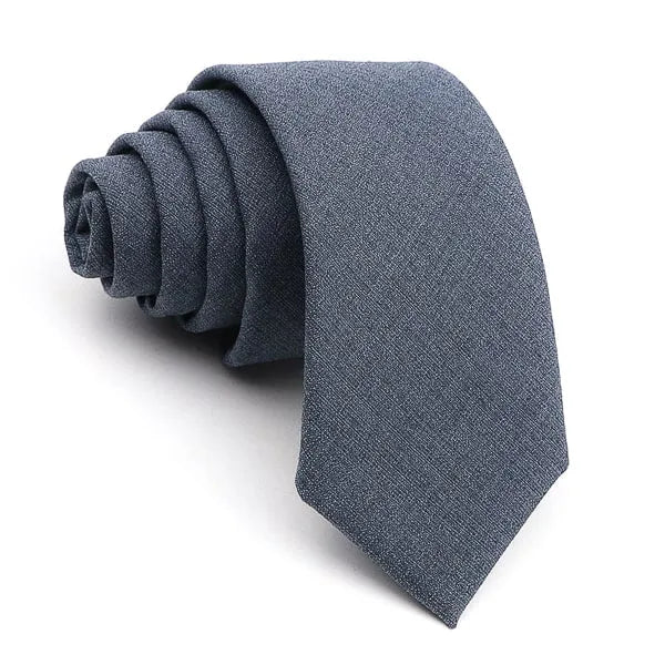 Solid Dark Grey Skinny Tie for Classy Men Versatile Formal Accessory