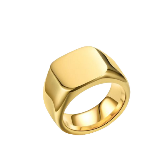 Gold Elegant Men's Metallic Glossy Ring