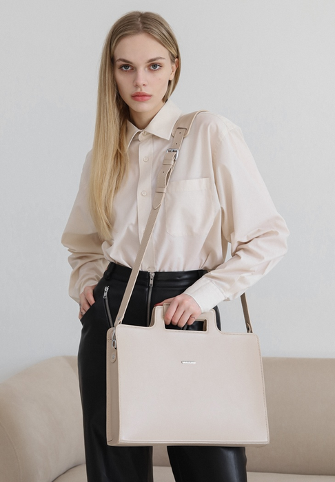 Unique Women's Leather Bag For Laptop and Documents