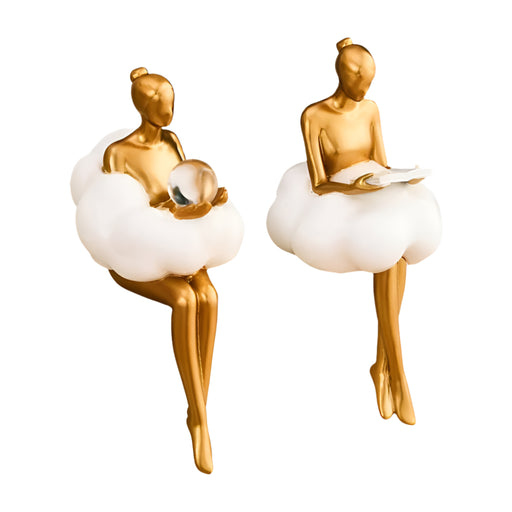 Cloud Girl Sculpture Abstract Art Figurine