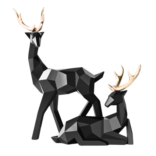 Lifelike Resin Deer Lady Statue Nordic