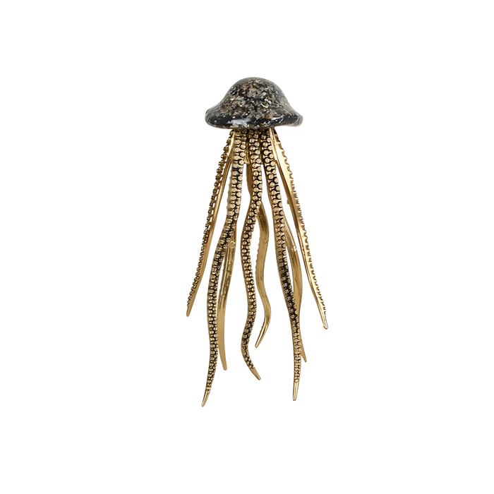 Elegant Octopus Shell Fragment Resin Sculpture