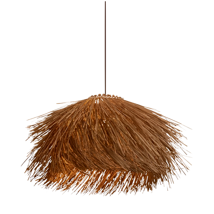 Boho Designer Hand-Woven Rattan Pendant Chandelier