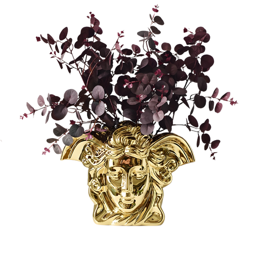 OCTAVIA Elegant Gold Ceramic and Metal Vase