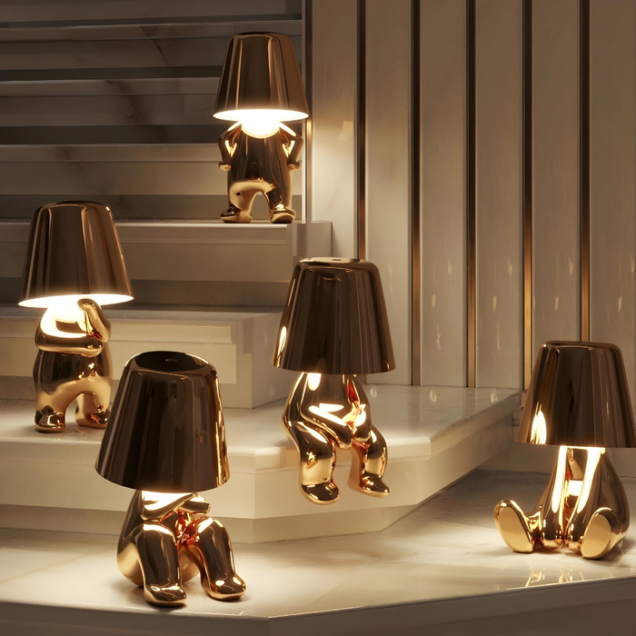 Stylish Whimsical Luxury Designer Golden Table Lamp