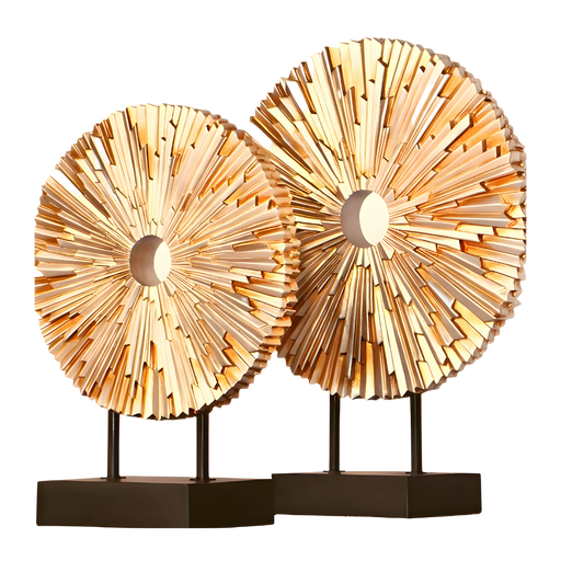 European Resin Deer Figurine with Gold Accents