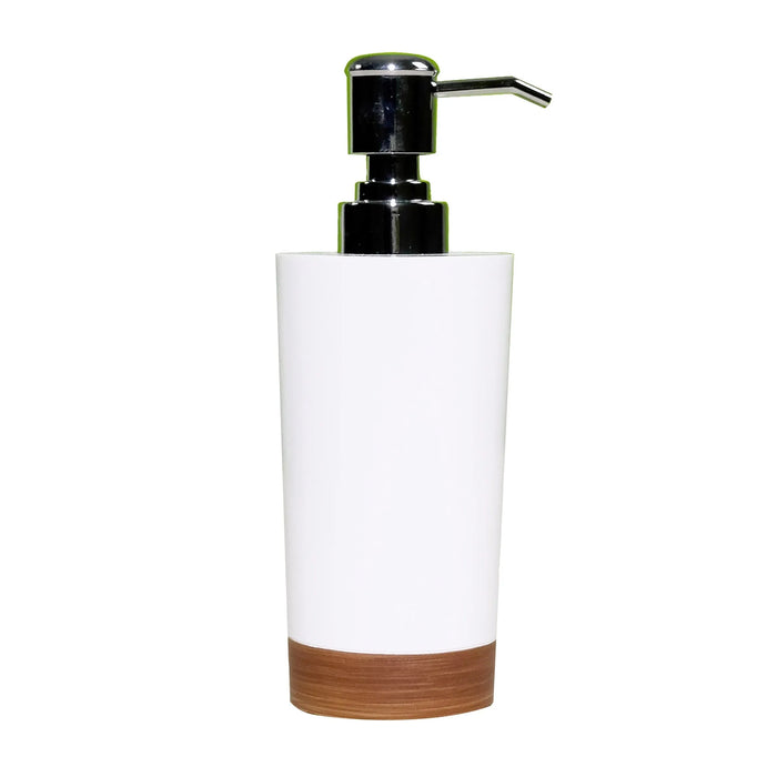 White Resin Bathroom Set – Hand-Painted Wood Trim, 7-Piece