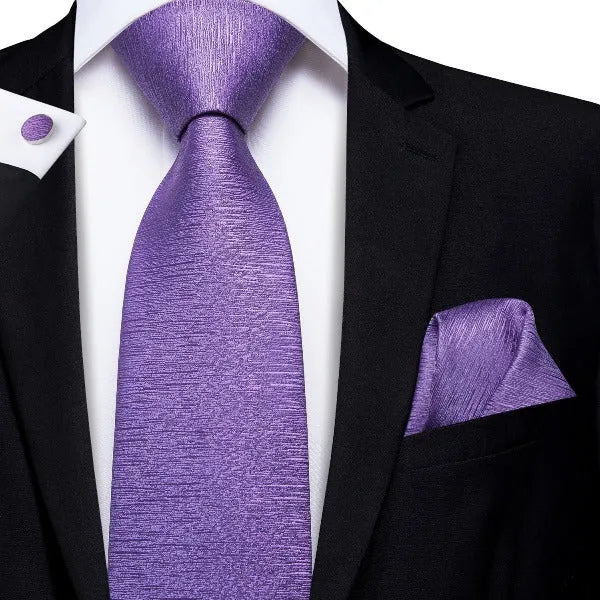 Violet Noise Silk Necktie for Classy Men Elegant Accessory for Formal Occasions
