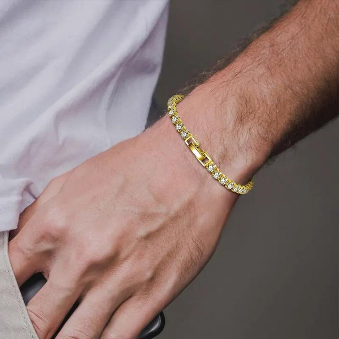 Tennis Bracelet 14K Gold 4mm - 925 Sterling Silver