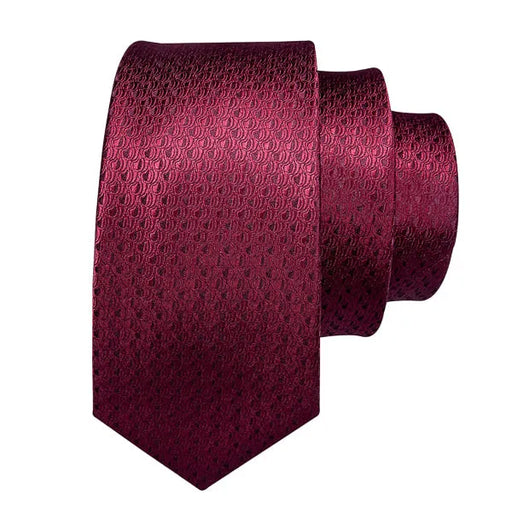 Silk Tie for Men in Wine Red Elegant Accessory for Formal Occasions