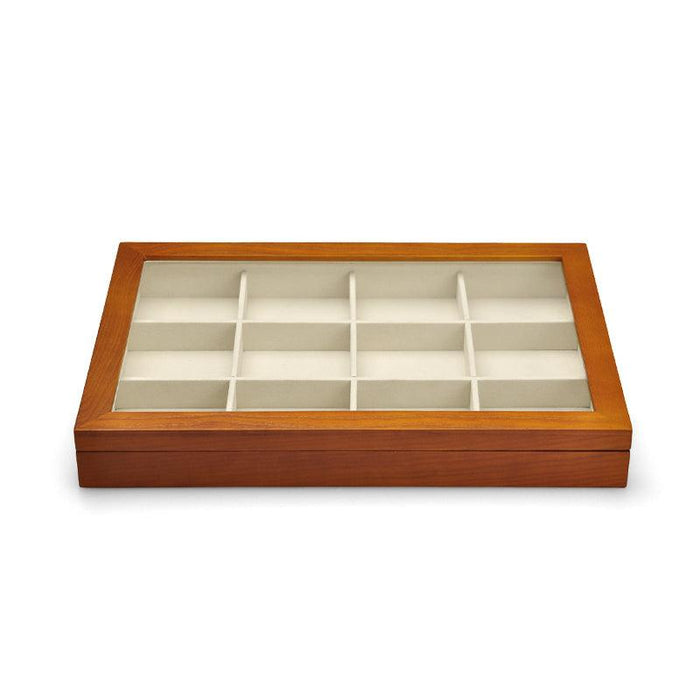 Wood Jewelry Display Tray with Transparent Cover