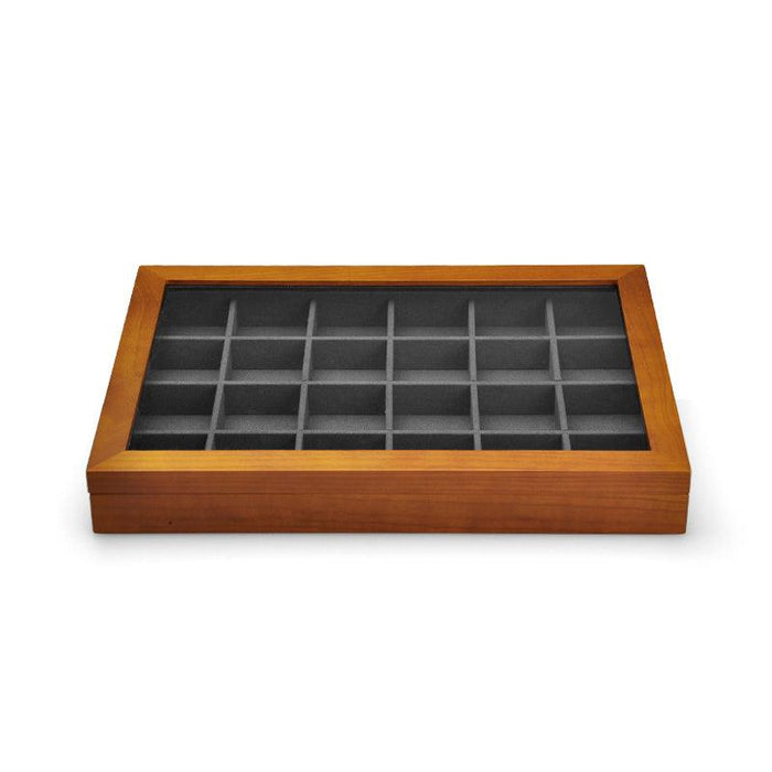 Wood Jewelry Display Tray with Transparent Cover