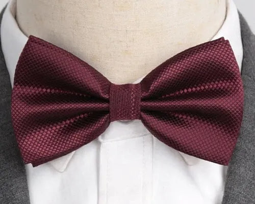 Burgundy Deluxe Pre-Tied Bow Tie for Classy Men
