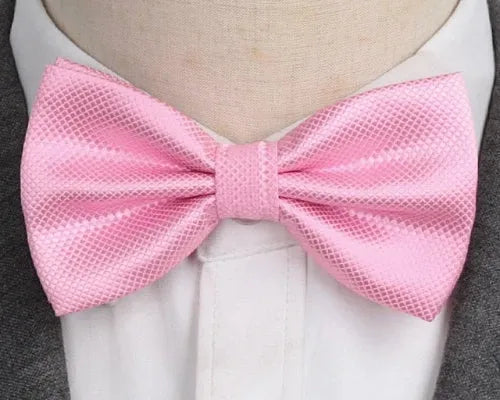 Deluxe Pre-Tied Pink Bow Tie for Classy Men - Elegant Formal Accessory