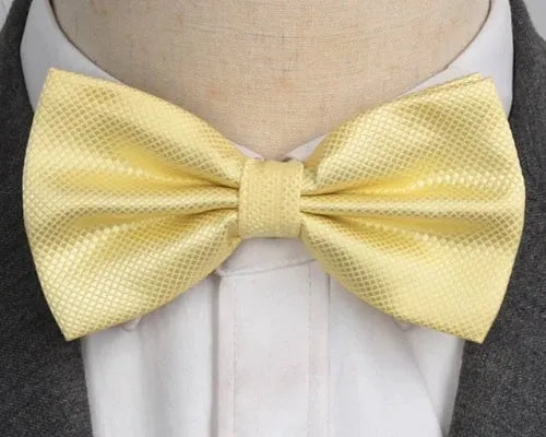 Deluxe Yellow Pre-Tied Bow Tie for Classy Men Elegant Accessory for Any Occasion
