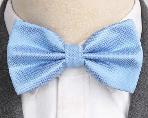Light Blue Deluxe Pre-Tied Bow Tie for Classy Men