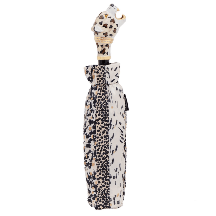 Printed Jaguar Enamel Luxury Folding Umbrella for Her