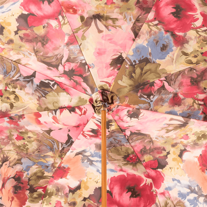 Exclusive Designer Navy Blue Umbrella with Flowers Inside for Women