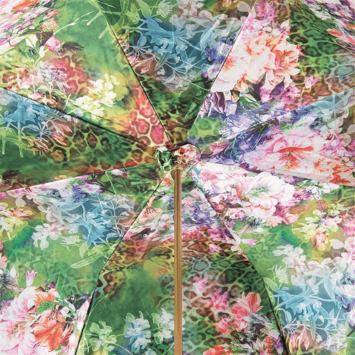 Parrot Black Print Designer Umbrella for Women