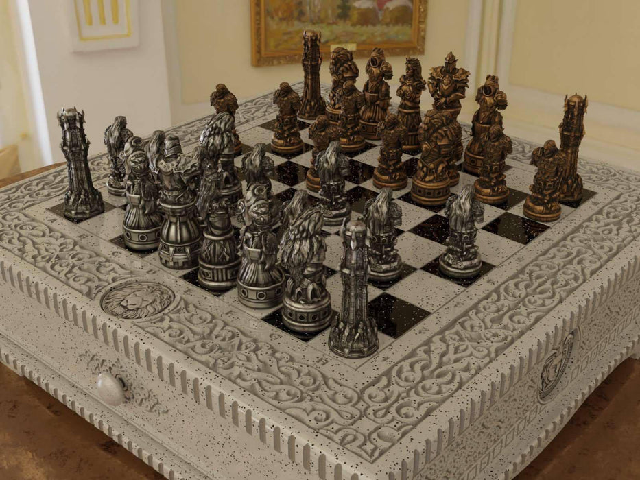 Acrylic Stone Chess And Checkers Set, Chess Board, Gift Ideas