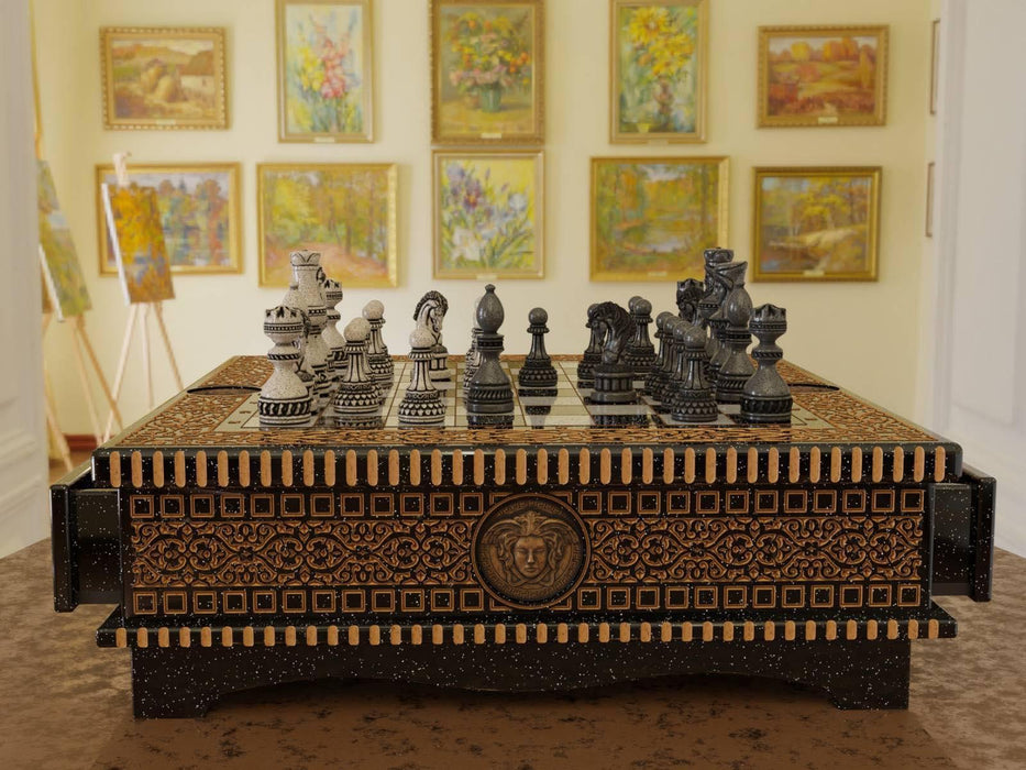 Acrylic Stone Chess And Checkers Set, Chess Board, Gift Ideas