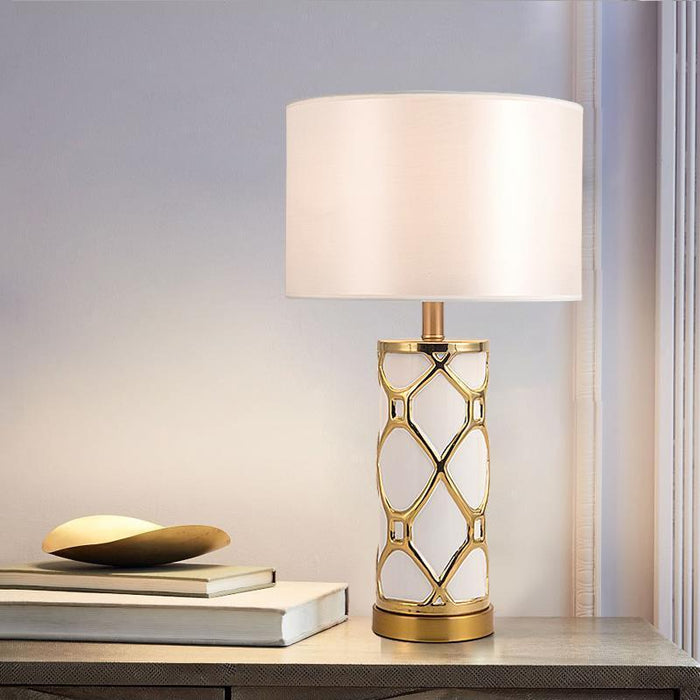 Luxury White and Gold Lamp Captivating Lighting Piece