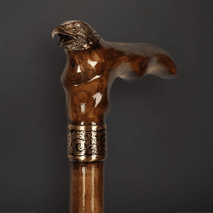 Antique Eagle Personalized Walking Stick - Art Rare Cane