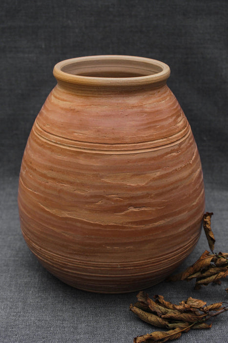Antique Stoneware Pottery Pitcher Handmade, Rustic Decor