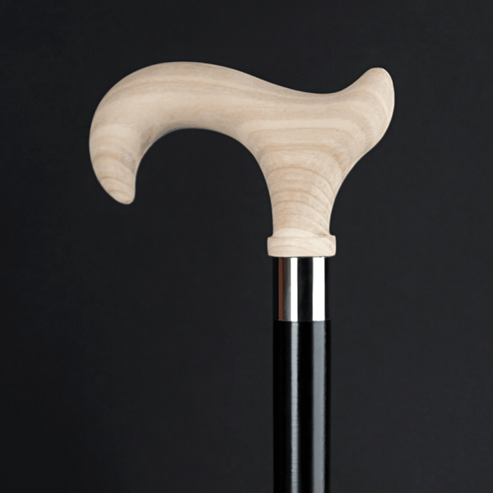Wooden Walking Cane, Natural Derby Handle Walking Stick