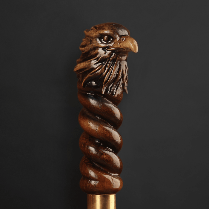 Mountain Eagle Walking Stick, Wooden Walking Cane - Design Canes