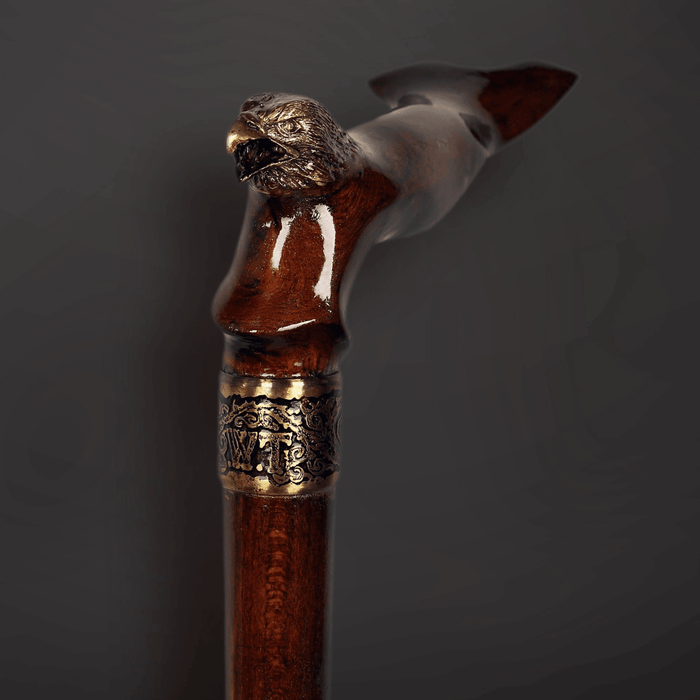Eagle Personalized Antique Wooden Walking Stick - Rare Stick