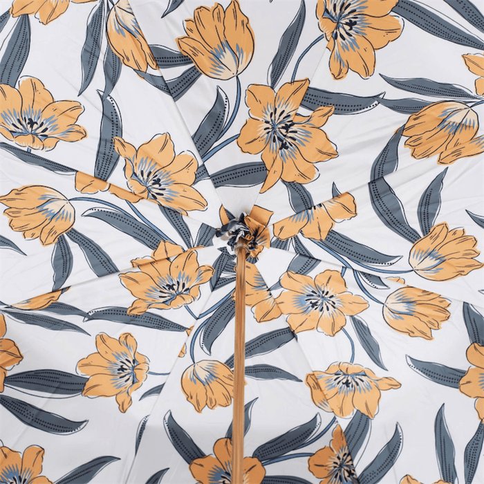 Artisan Crafted Umbrella for Her, Yellow Flowers Handmade