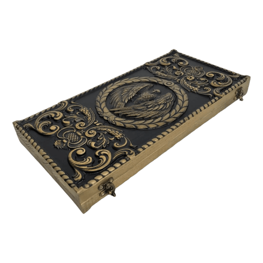 Artisan-crafted Wooden Backgammon "Hawk", 48×23×3 cm