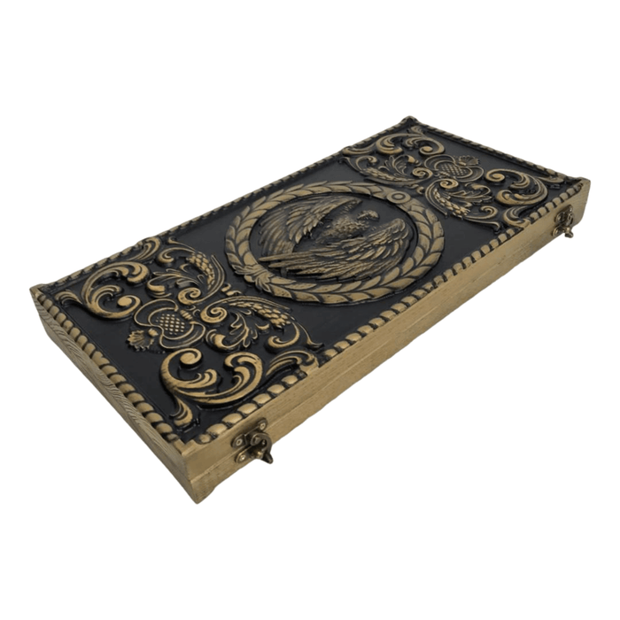 Artisan-crafted Wooden Backgammon "Hawk", 48×23×3 cm