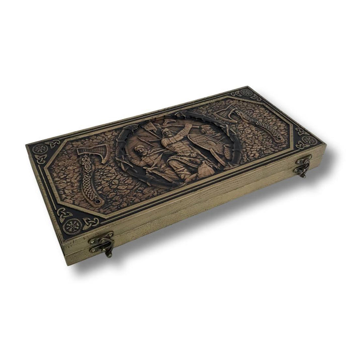 Artisan-crafted Wooden Backgammon "Hawk", 48×23×3 cm