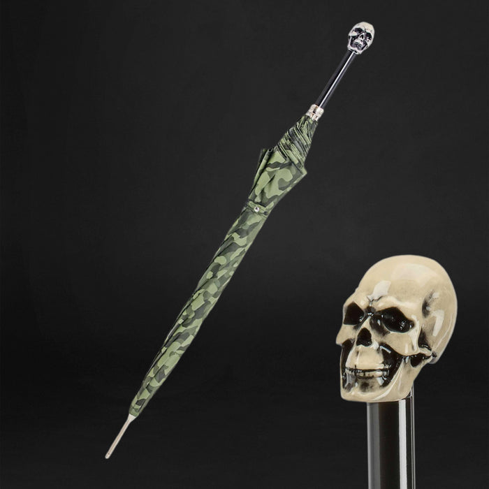 Artistic Stylish Camouflage Umbrella Skull Handle
