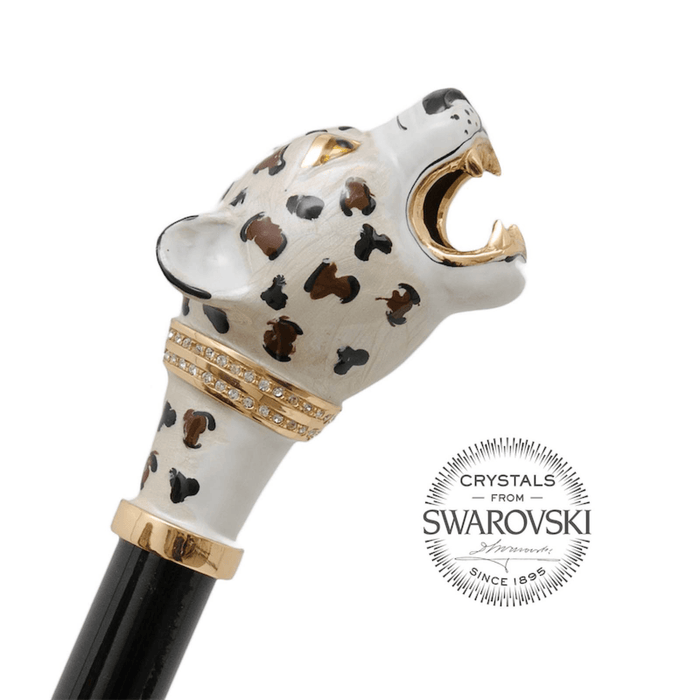 Printed Jaguar Enamel Luxury Folding Umbrella for Her