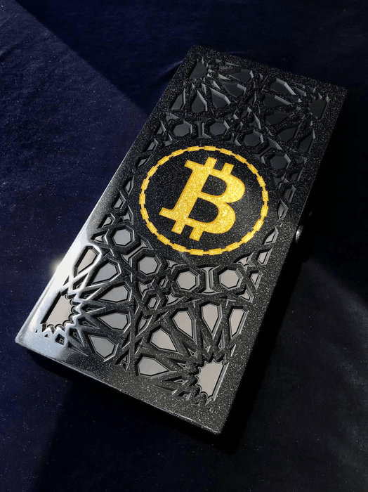 Stone Backgammon, Bitcoin Symbol On Top, Game Board, Limited
