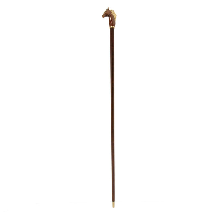 Luxury Handle Horse Brass Walking Cane - Designer Cane