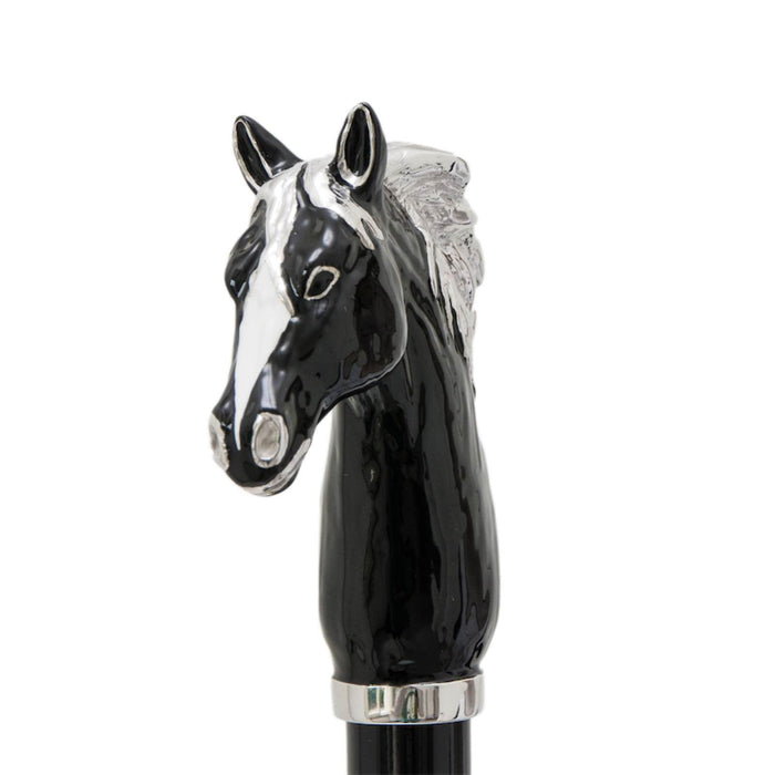 Luxury Handle Horse Brass Walking Cane - Designer Cane