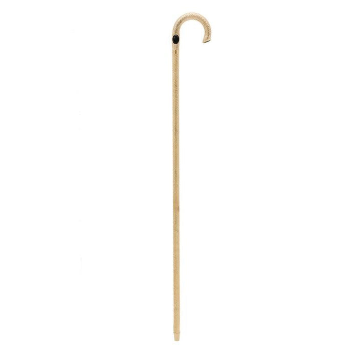 Precious Elegant Brass Walking Stick Classic with Black Stone