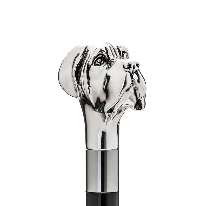 Silver Labrador Walking Cane, Antique Royal Stick