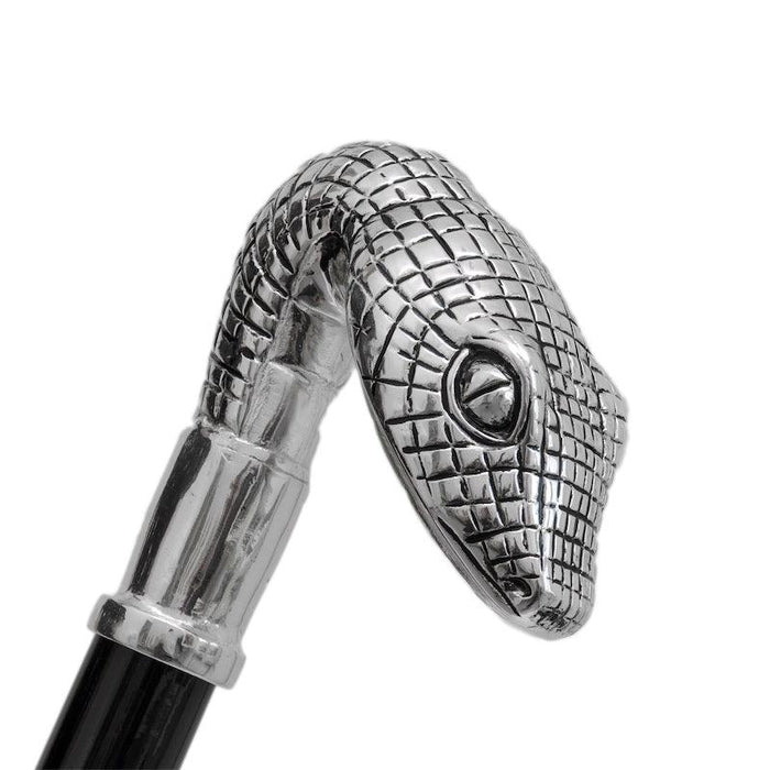 Swagger Metal Walking Cane, Luxury Snake Head