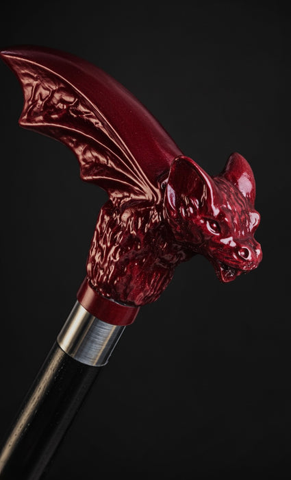 Black Bat Walking Cane Modern Handle Style, Ergonomic