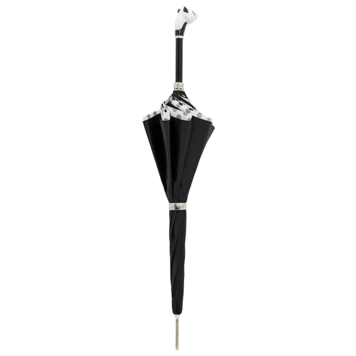 Pretty Black Polka Dots Pretty Panda Handle Umbrella