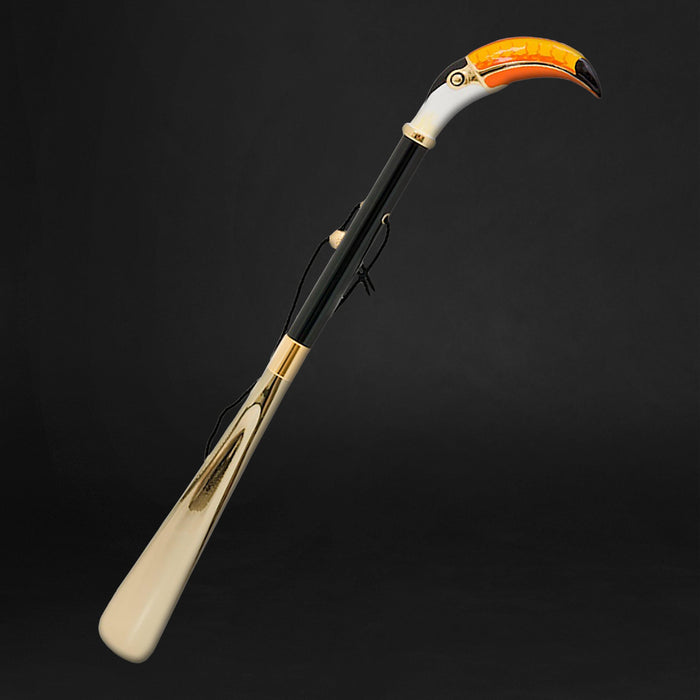 Bird Toucan Artistic Handmade Long Shoe Horn