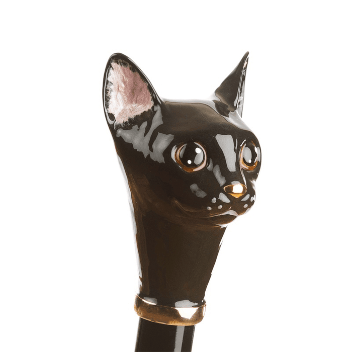 Black Cat Figure Pink Umbrella High Quality