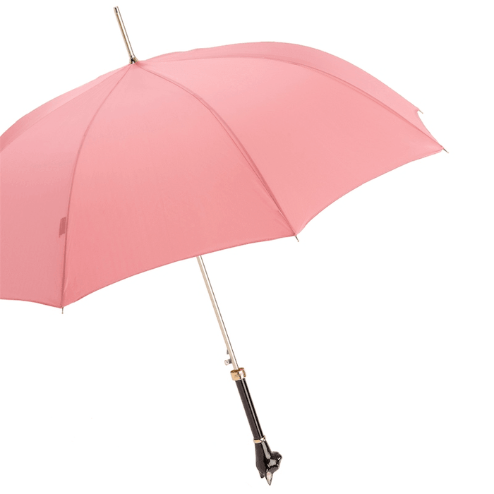 Black Cat Figure Pink Umbrella High Quality