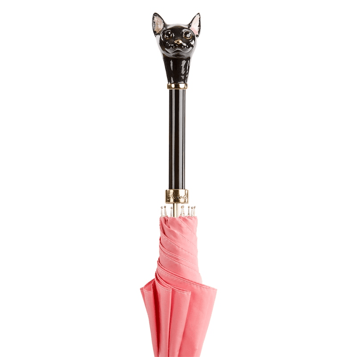 Black Cat Figure Pink Umbrella High Quality