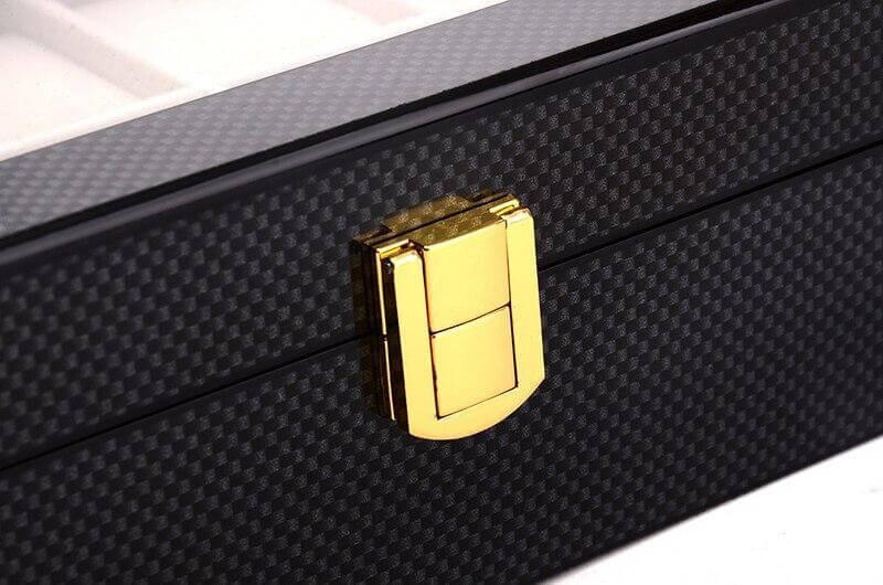 Luxury Black Storage Watch Box with 10 Slots
